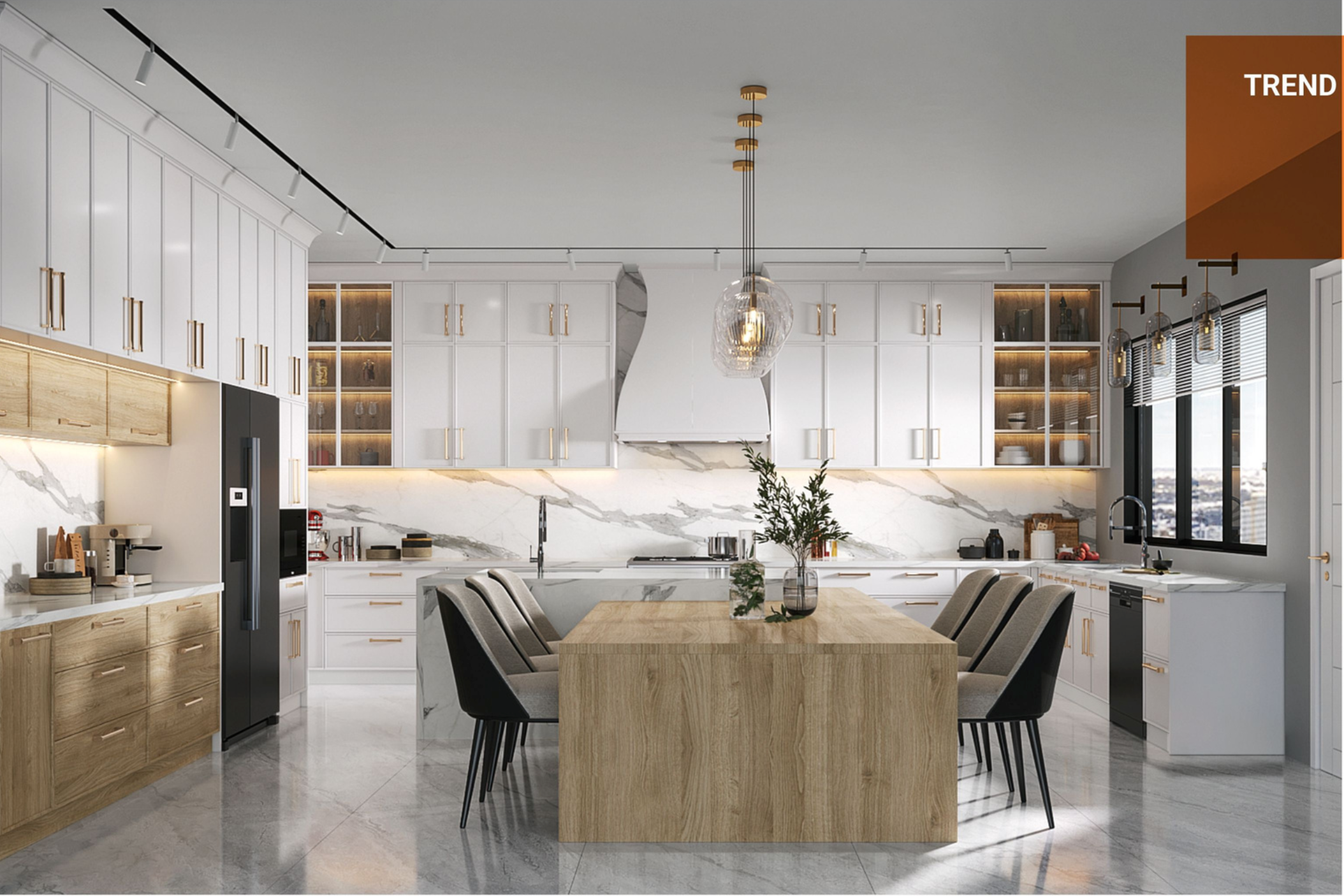 Trend Series — Skeleton Natural Wood kitchen cabinets