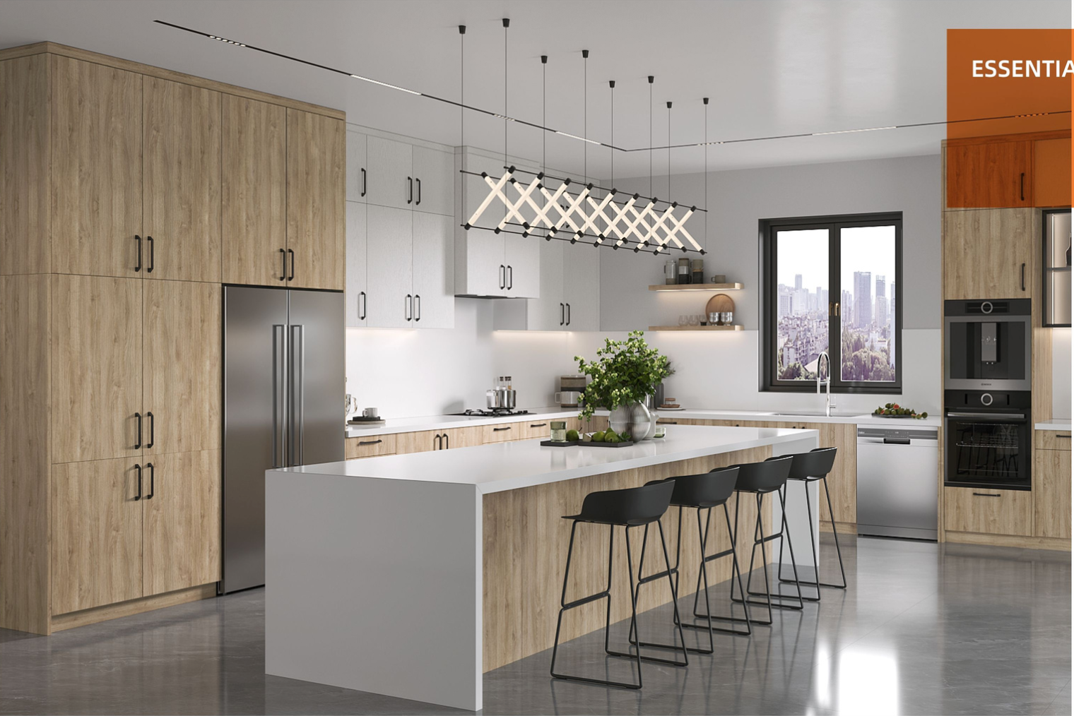 Essential Series — Entry Flat Melamine kitchen cabinets